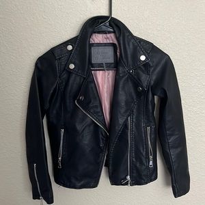 Ci Sono by Cavaini, Kids small, black leather jacket, bought at TJ Max